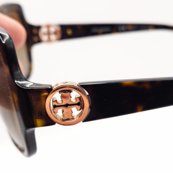 Tory Burch Havana Gold Polarized Sunglasses Office Siren Mobwife - Picture 3 of 5